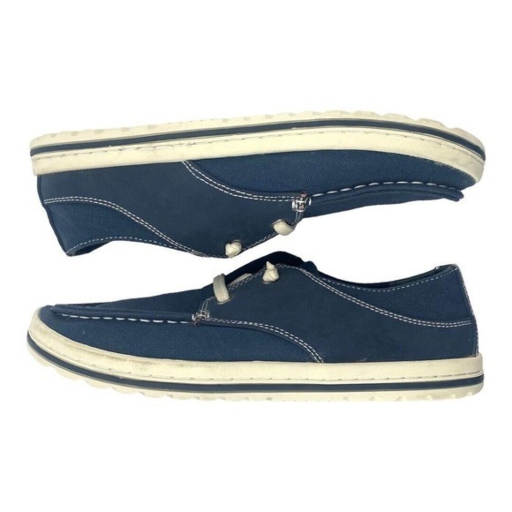 G.H. Bass & Company Nantucket Leather Lace Up Men's Boat Sneakers Women 8 Men 7 - Picture 3 of 11
